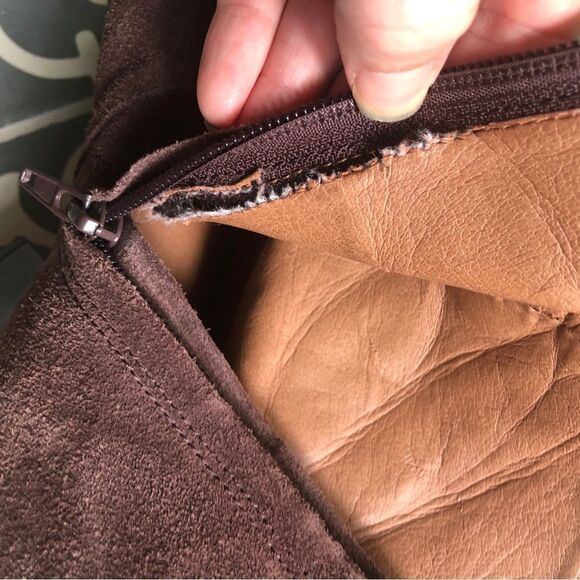 Lucky Brand Ankle Side Zip Suede Booties (7.5/8) - Picture 12 of 12